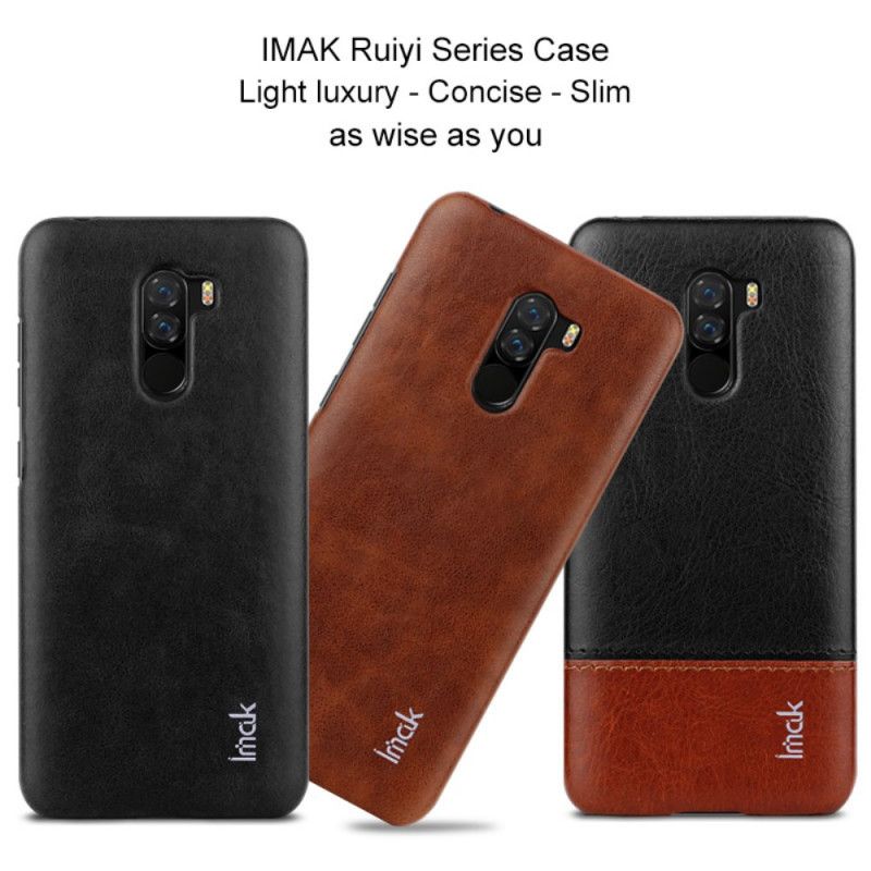 Deksel Xiaomi Pocophone F1 Svart Imak Ruiyi Serie Skinneffekt