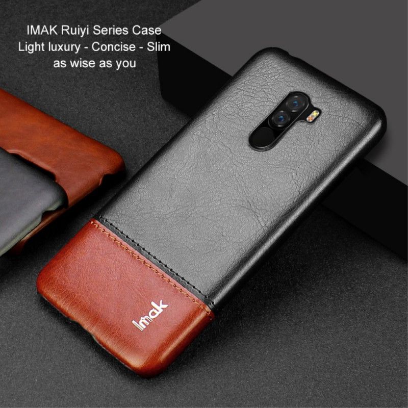 Deksel Xiaomi Pocophone F1 Svart Imak Ruiyi Serie Skinneffekt