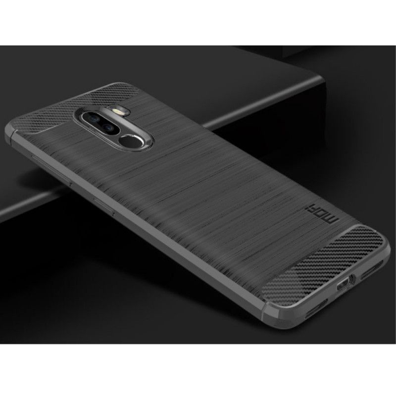 Deksel Xiaomi Pocophone F1 Svart Mofi Børstet Karbonfiber Beskyttelse