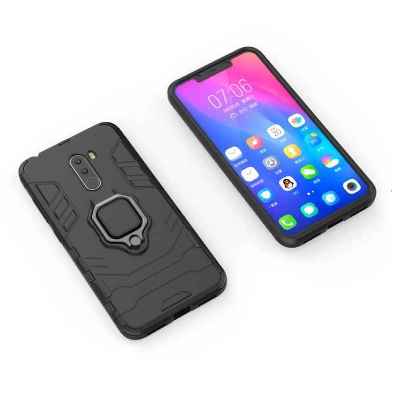 Deksel Xiaomi Pocophone F1 Svart Motstandsdyktig Ring