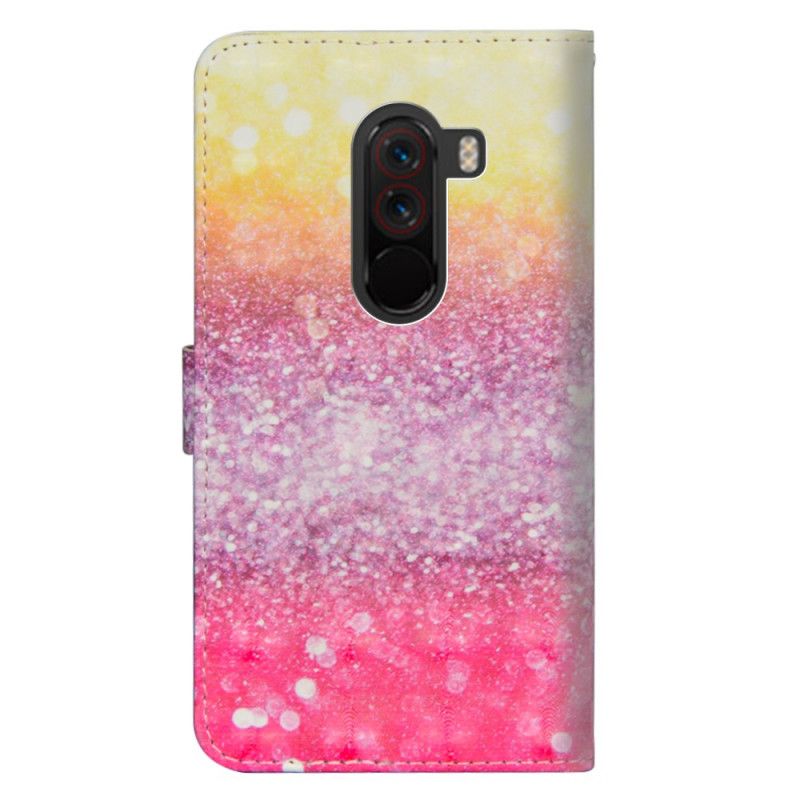 Folio Deksel Xiaomi Pocophone F1 Gradient Magenta Glitter