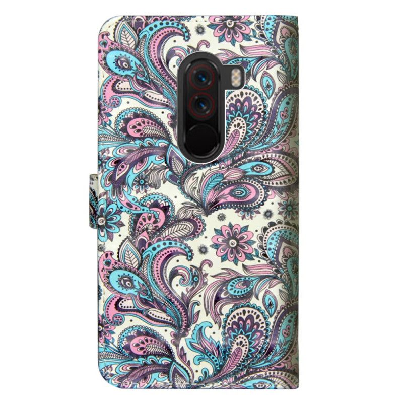 Folio Deksel Xiaomi Pocophone F1 Mønstrede Blomster