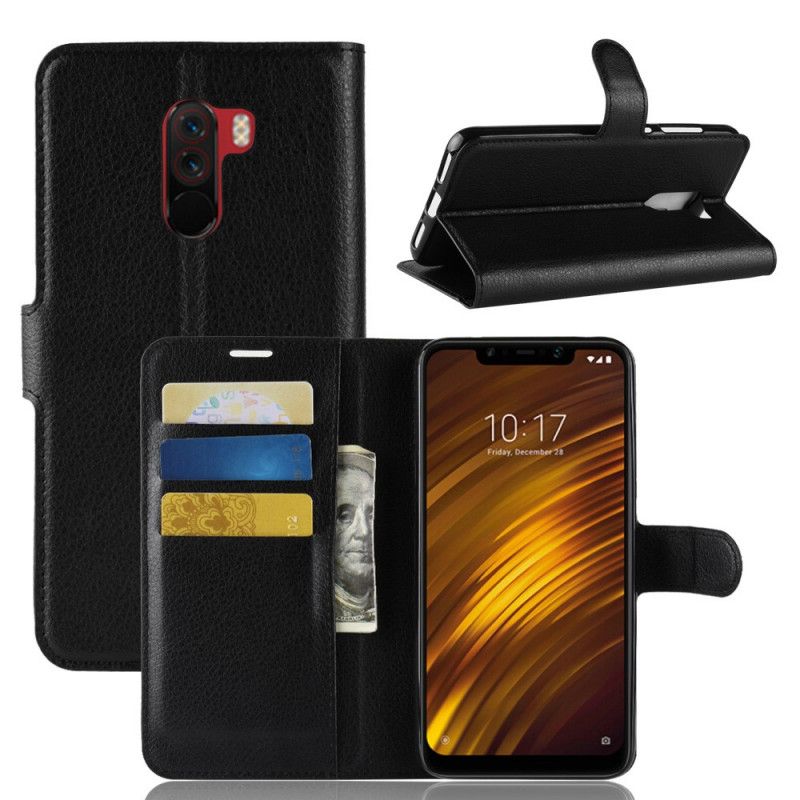 Folio Deksel Xiaomi Pocophone F1 Svart Klassisk