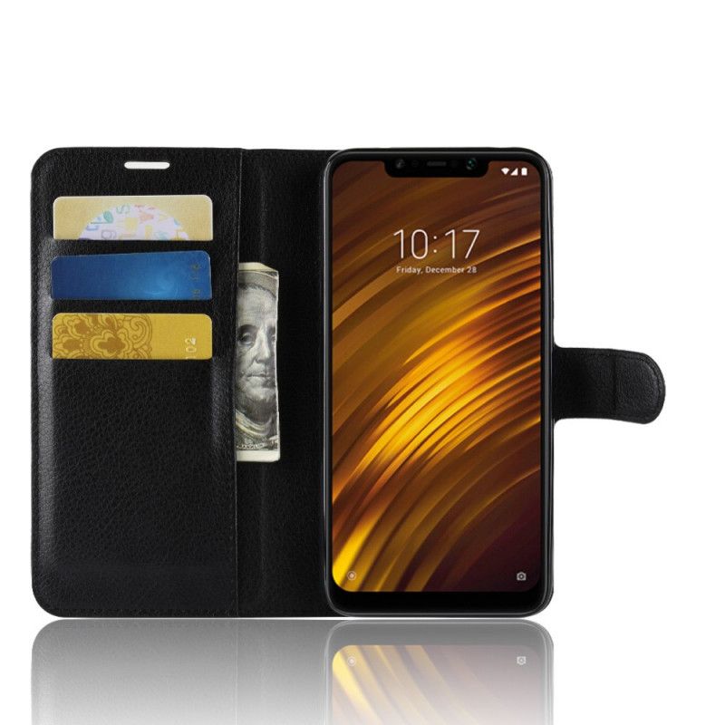 Folio Deksel Xiaomi Pocophone F1 Svart Klassisk