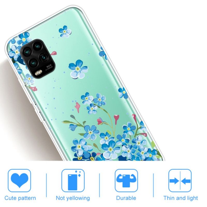 Deksel Xiaomi Mi 10 Lite Bukett Med Blå Blomster