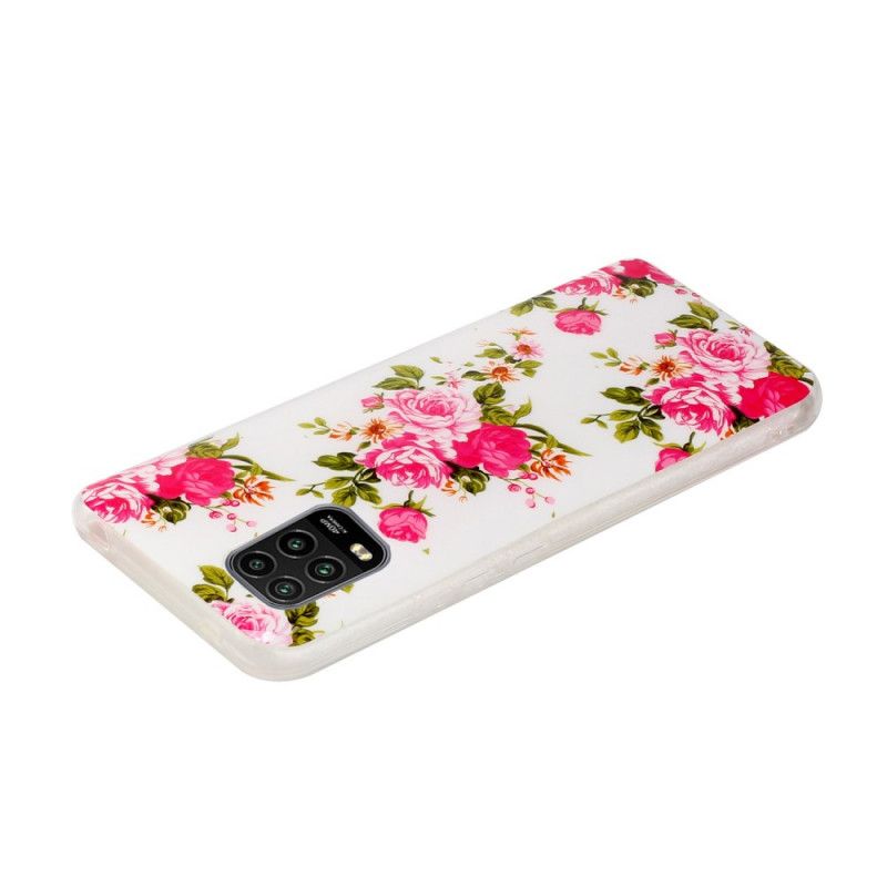 Deksel Xiaomi Mi 10 Lite Fluorescerende Frihetsblomster Anti-fall