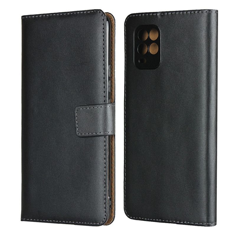 Folio Deksel for Xiaomi Mi 10 Lite Elegant Ekte Skinn