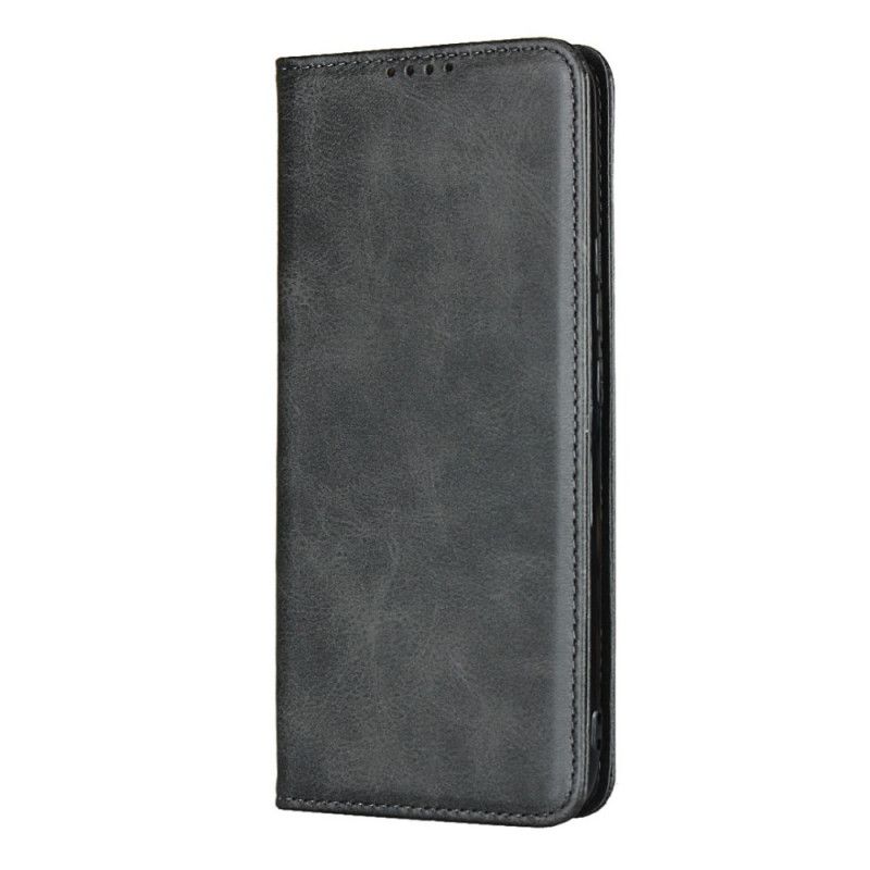 Folio Deksel for Xiaomi Mi 10 Lite Svart Elegant Delt Skinn