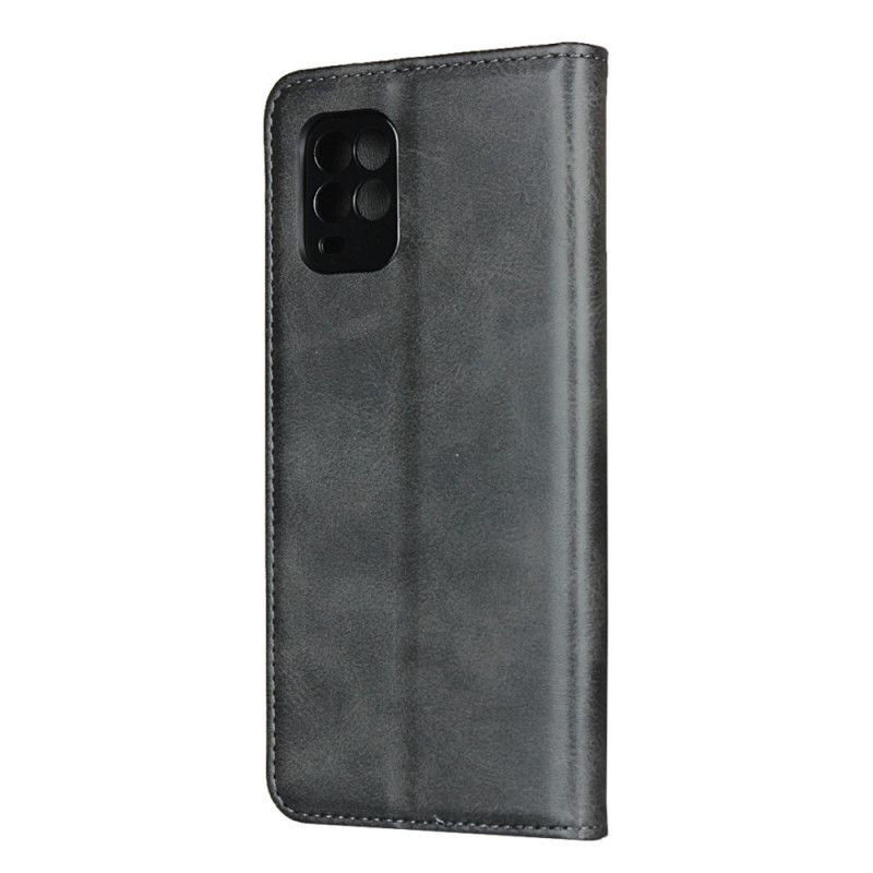 Folio Deksel for Xiaomi Mi 10 Lite Svart Elegant Delt Skinn