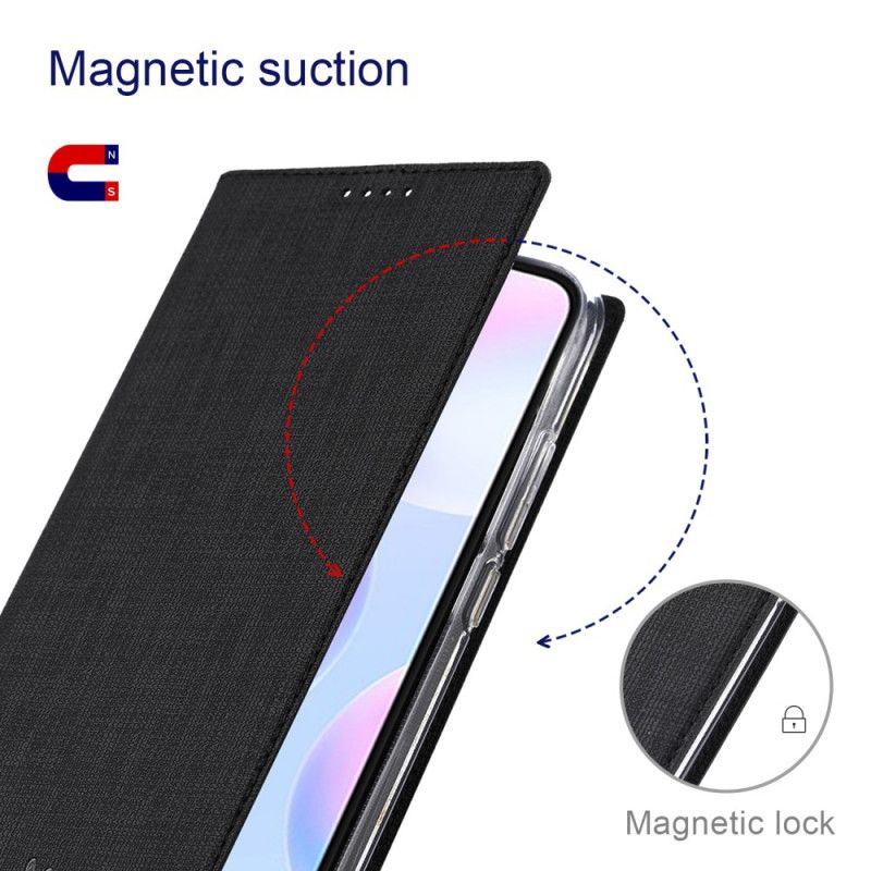 Folio Deksel for Xiaomi Mi 10 Lite Svart Strukturert Vili Dmx