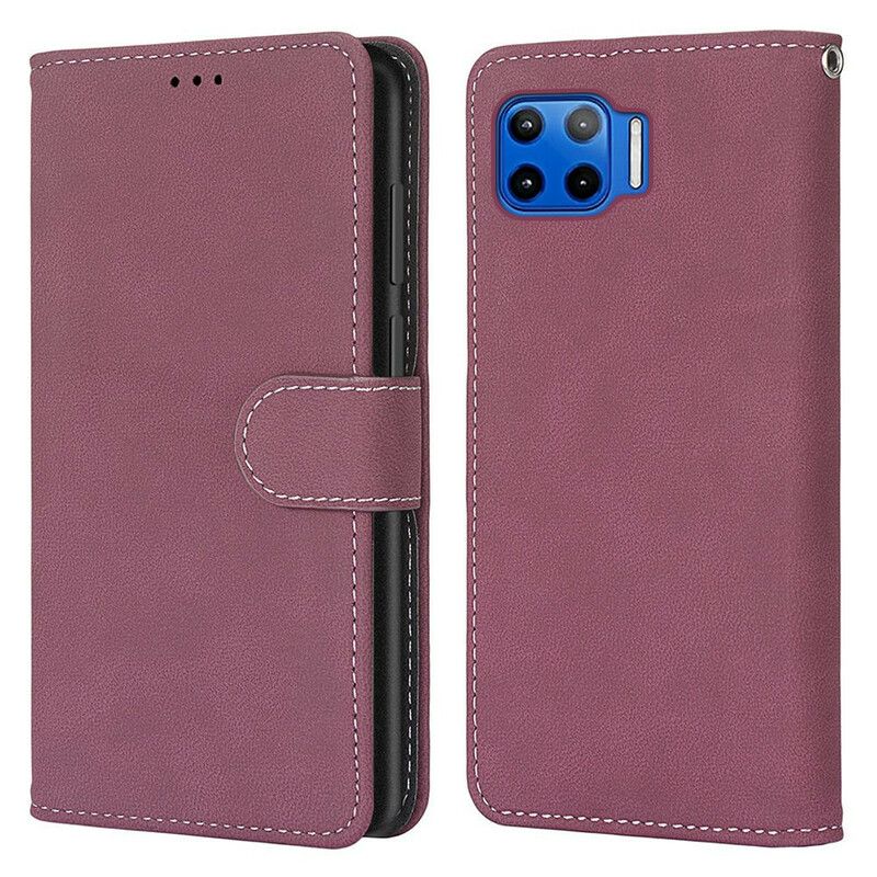 Folio Deksel Moto G 5g Plus Skinnstil Vintage Couture