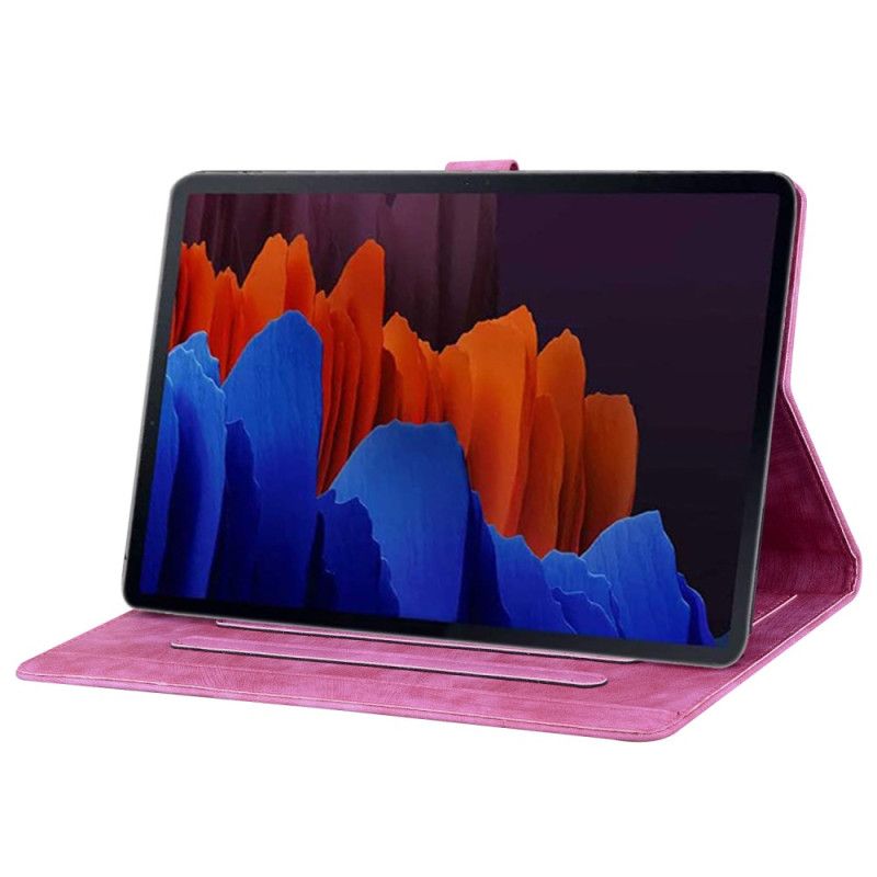 Case Etui Samsung Galaxy Tab S9 Ultra Mobildeksel Blomster- Og Kattemønstre