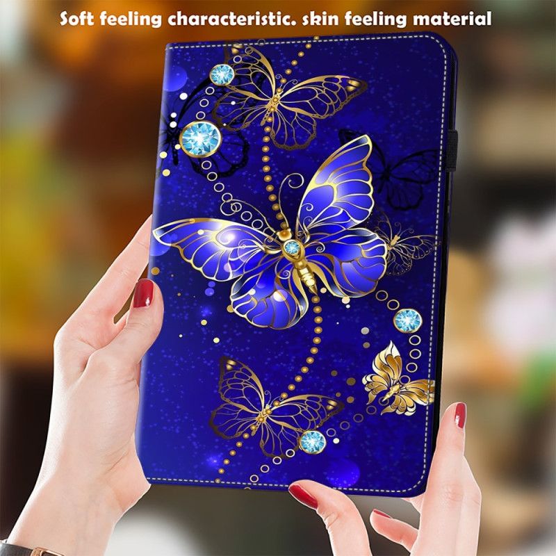 Etui Samsung Galaxy Tab S9 Ultra Diamantsommerfugler Beskyttelse Deksel