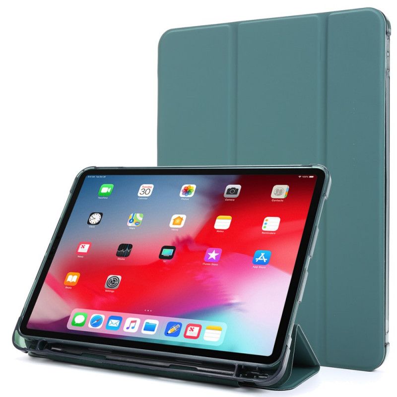 Smart Etui iPad Pro 12.9" (2018) (2020) Svart Blyantsholder I Imitert Lær