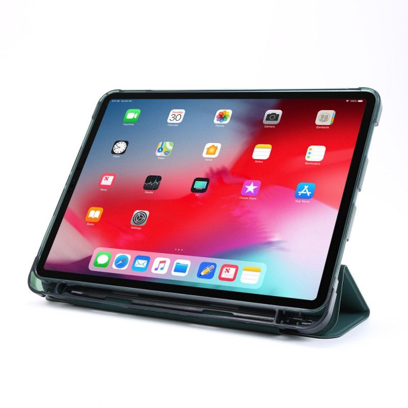 Smart Etui iPad Pro 12.9" (2018) (2020) Svart Blyantsholder I Imitert Lær