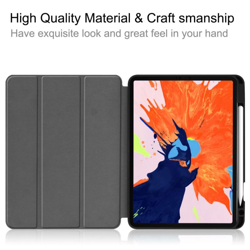 Smart Sak iPad Pro 12.9" (2018) (2020) Svart Trippelfold