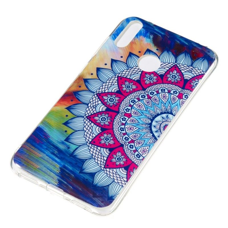 Deksel for Huawei Y7 2019 Fluorescerende Mandala