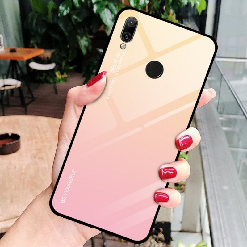Deksel for Huawei Y7 2019 Rød Vær Deg Selv Herdet Glass