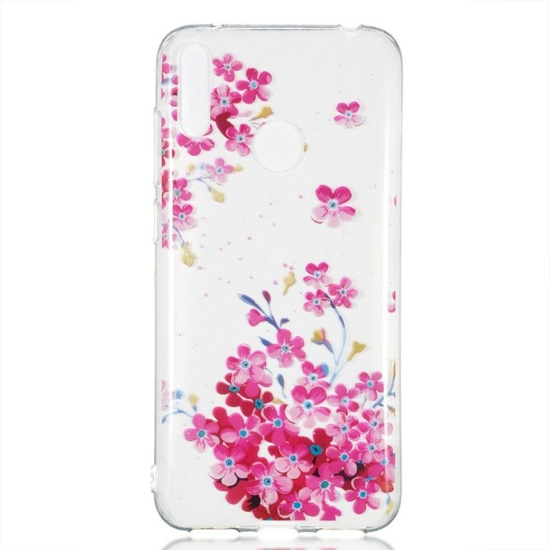 Deksel Huawei Y7 2019 Gule Og Magenta Blomster