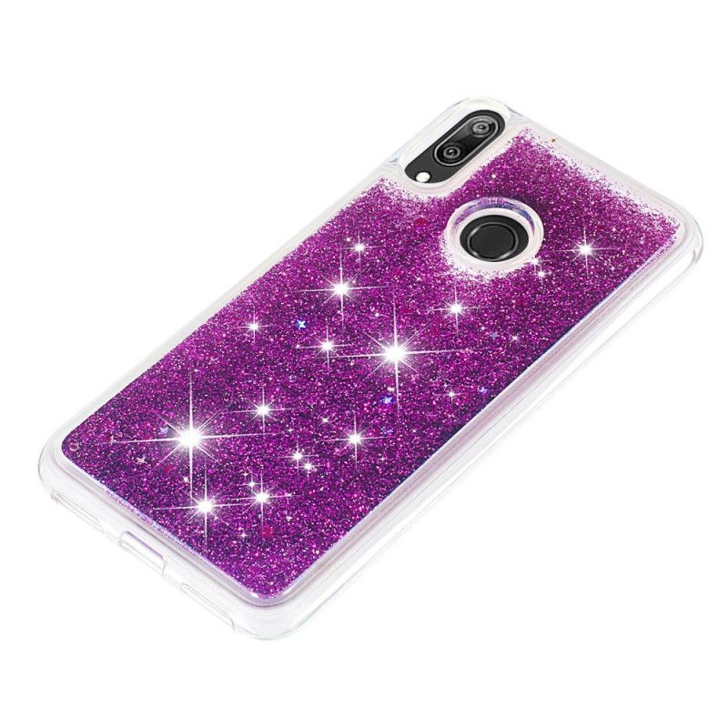 Deksel Huawei Y7 2019 Lyseblå Glitterpulver Anti-fall