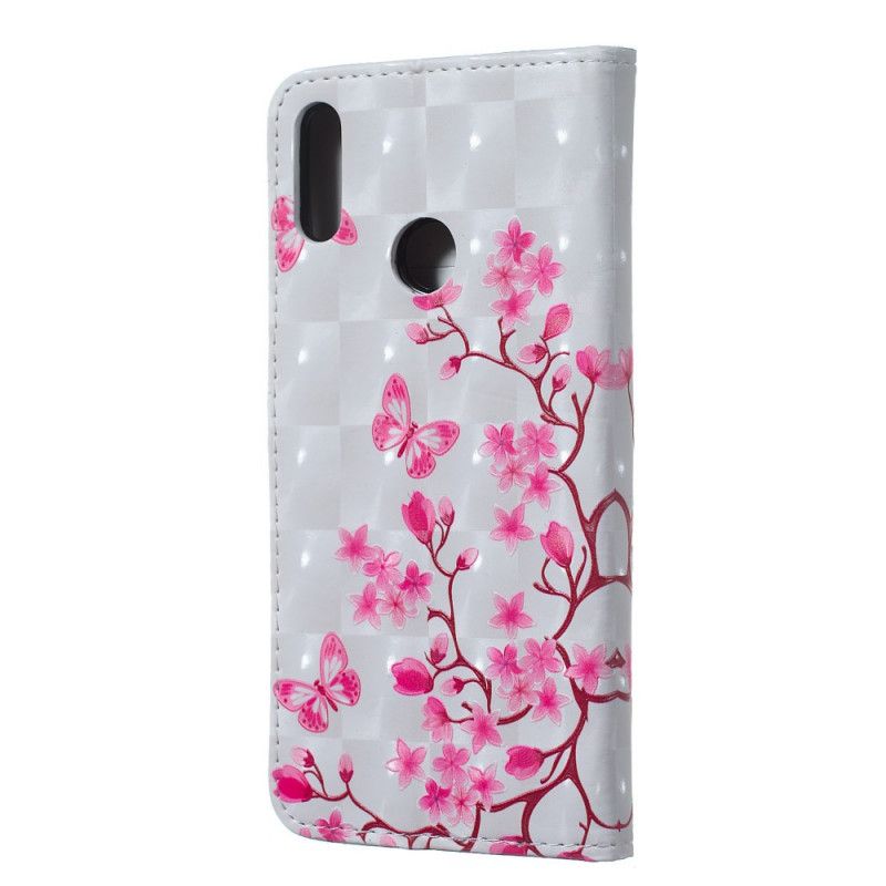 Folio Deksel for Huawei Y7 2019 Rosa Rosa Grønnsak