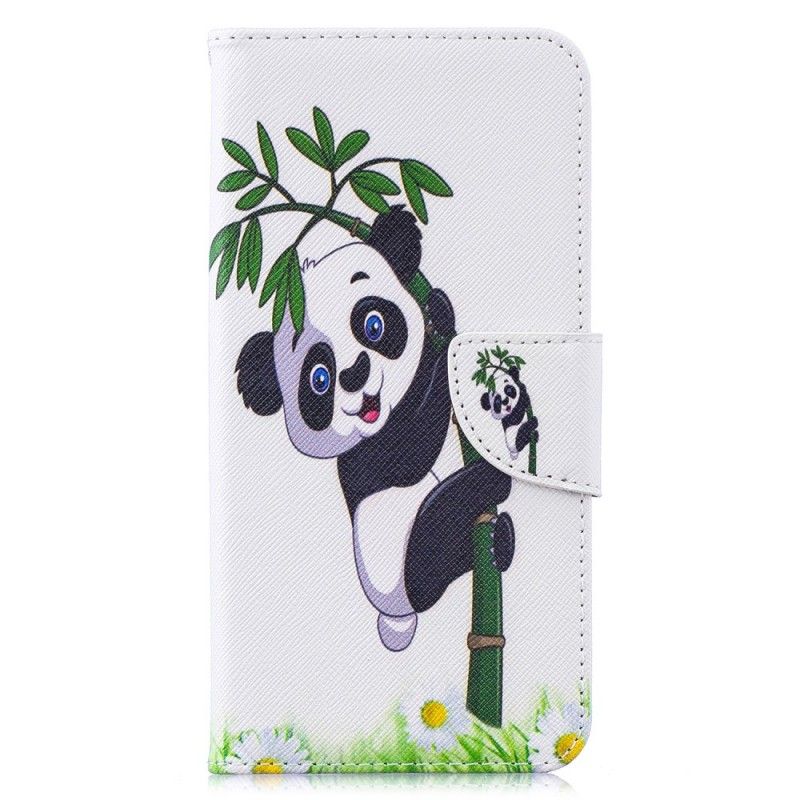 Folio Deksel Huawei Y7 2019 Panda På Bambus