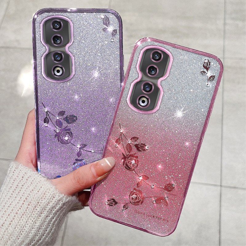 Deksel Til Honor 90 Pro Gradient Color Glitter