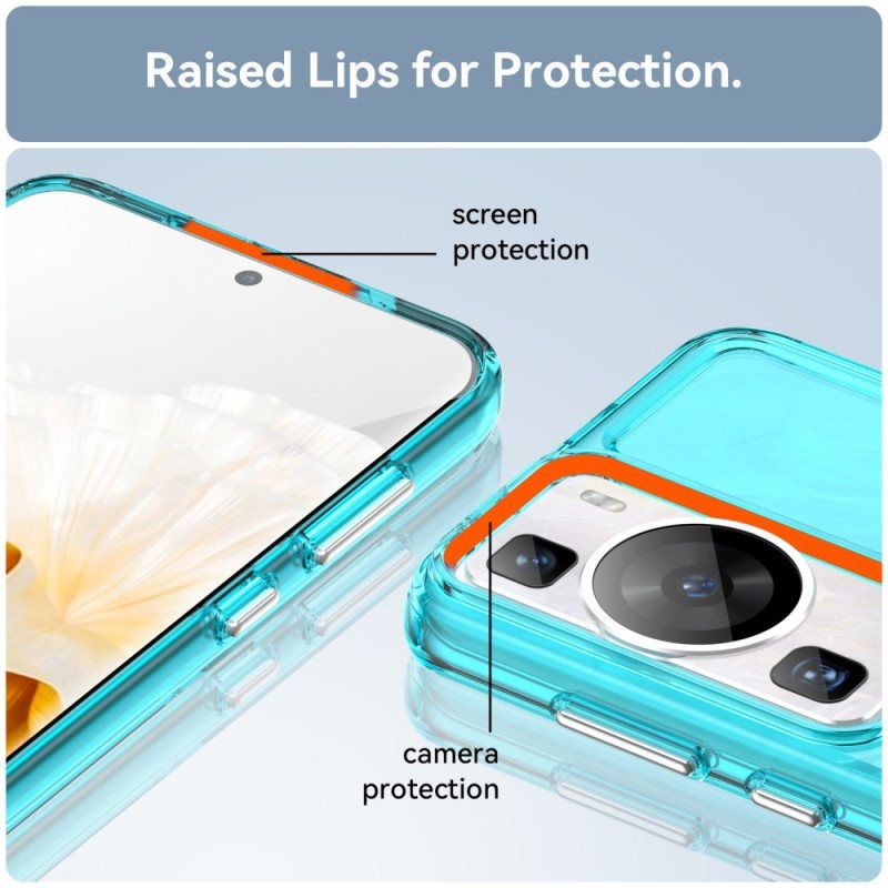 Deksel Til Huawei P60 Pro Transparent Candy Series