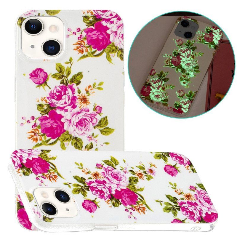 Deksel Til iPhone 15 Plus Fluorescerende Blomster