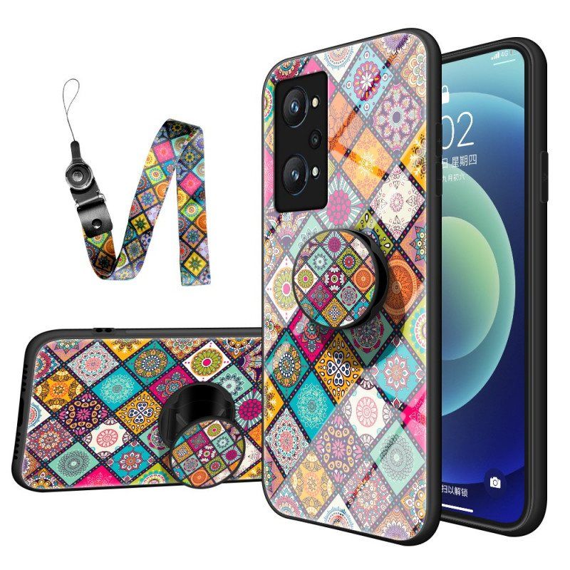 Deksel Til Realme GT Neo 3T / Neo 2 Patchwork Magnetisk Holder