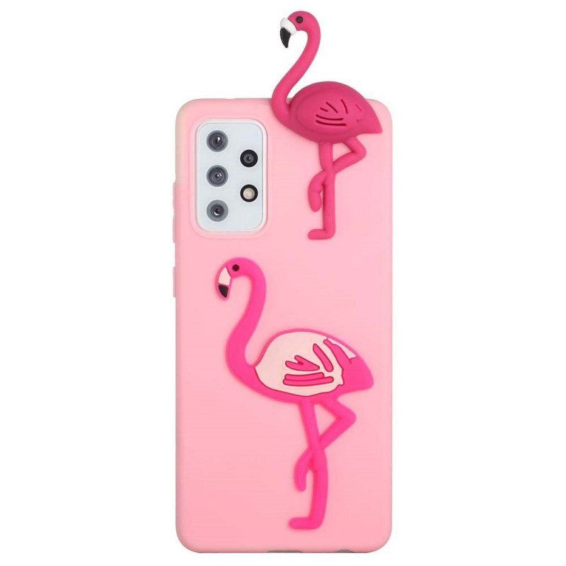 Deksel Til Samsung Galaxy A53 5G 3d Flamingo