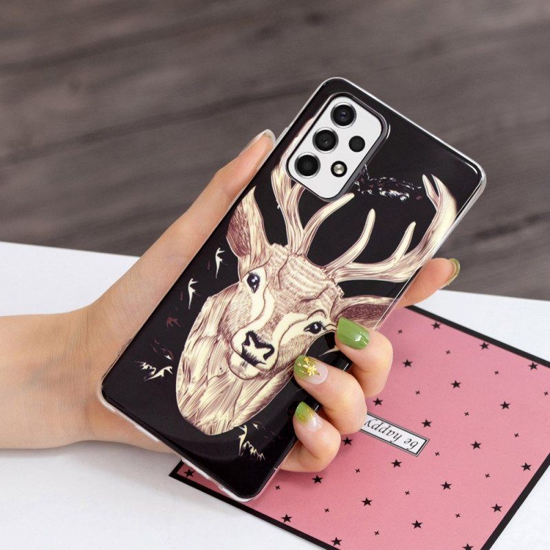 Deksel Til Samsung Galaxy A53 5G Fluorescerende Majestic Deer