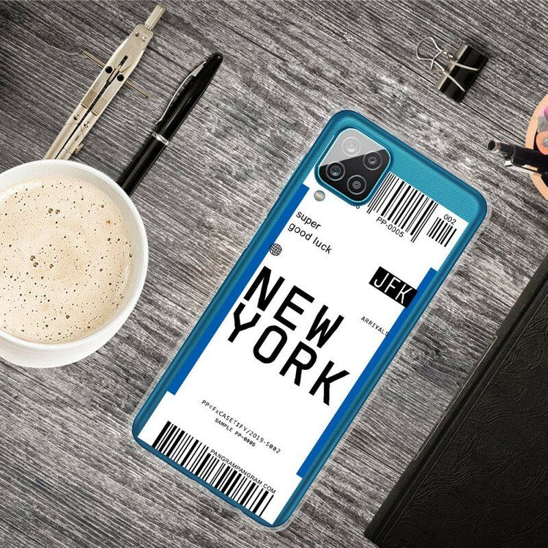 Deksel Til Samsung Galaxy M12 / A12 Boardingkort Til New York