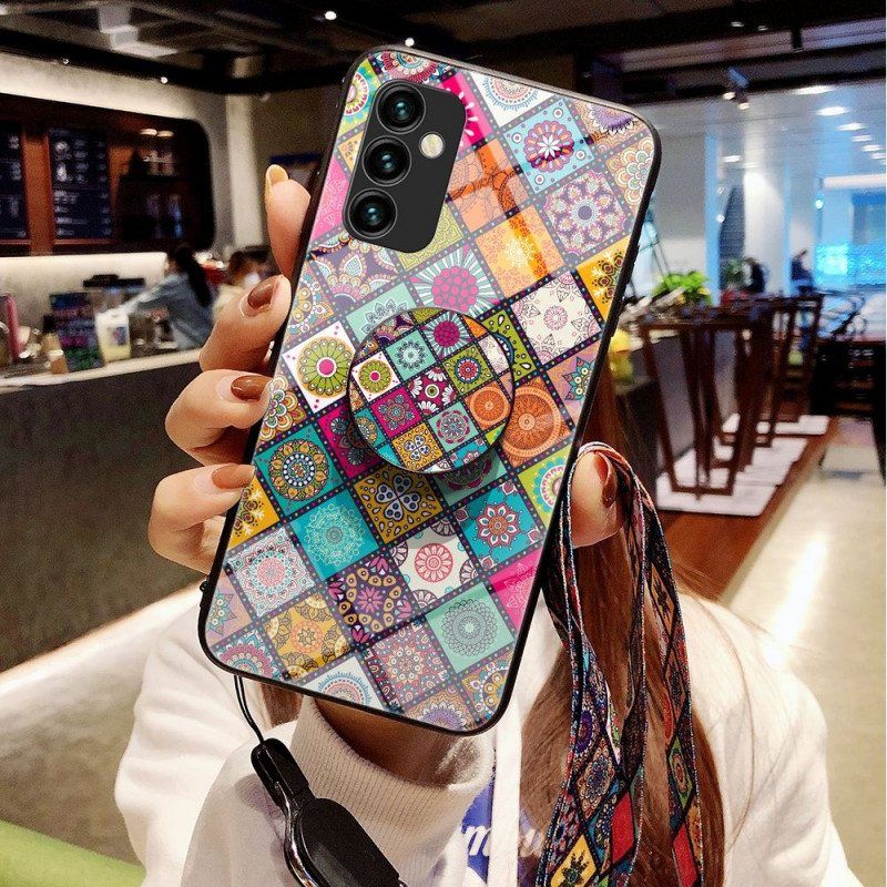 Deksel Til Samsung Galaxy M23 5G Patchwork Magnetisk Holder