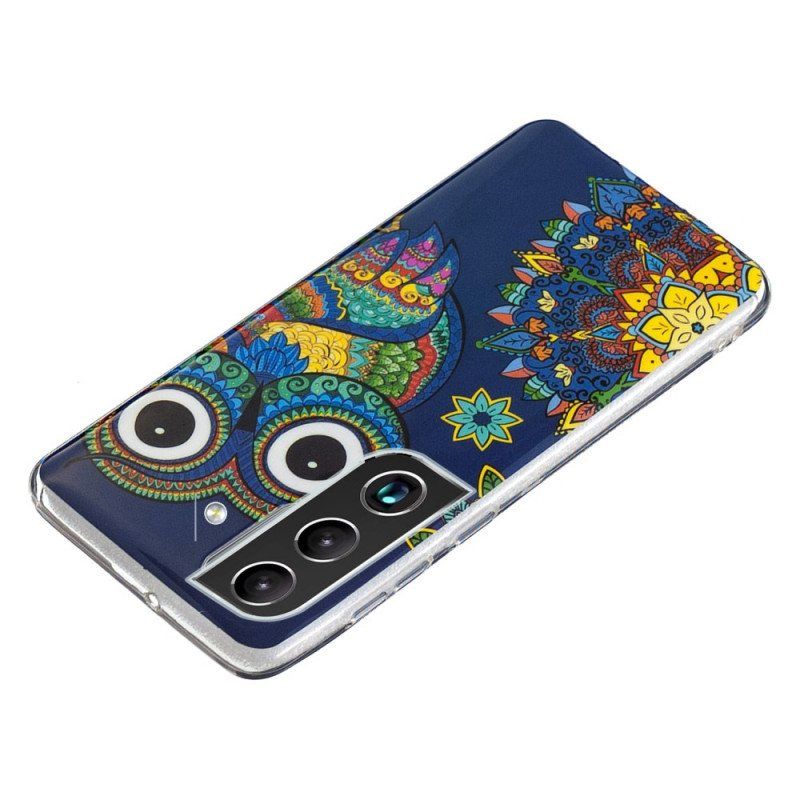 Deksel Til Samsung Galaxy S22 5G Fluorescerende Ugle Mandala