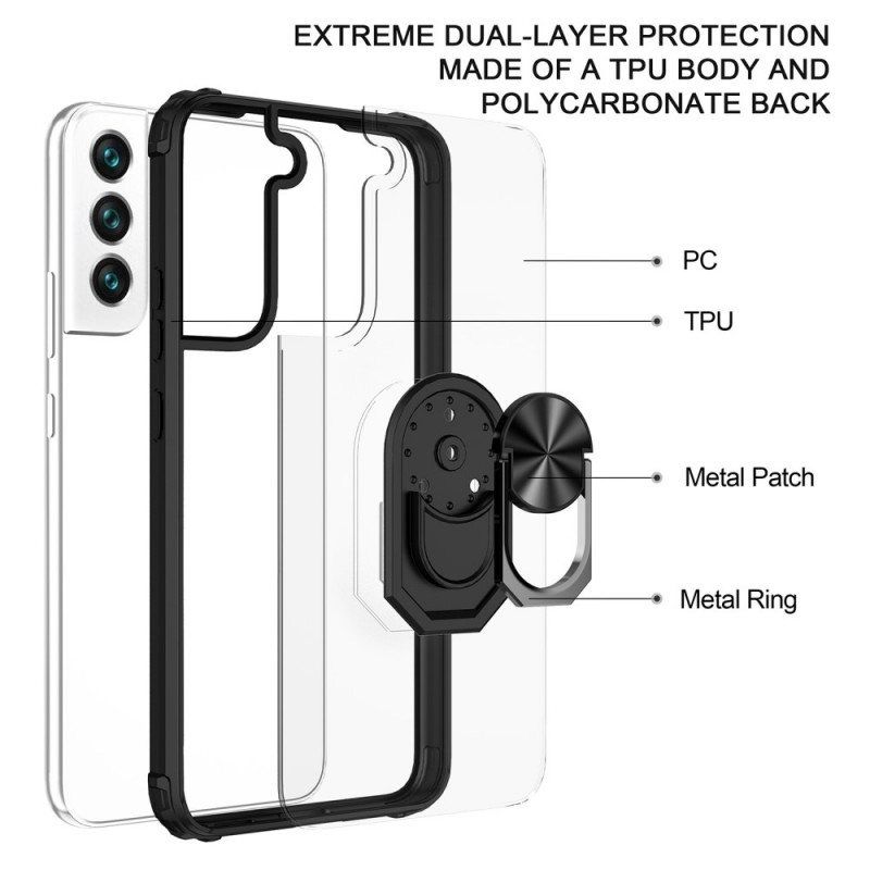 Deksel Til Samsung Galaxy S22 5G Gjennomsiktig Med Ring-støtte