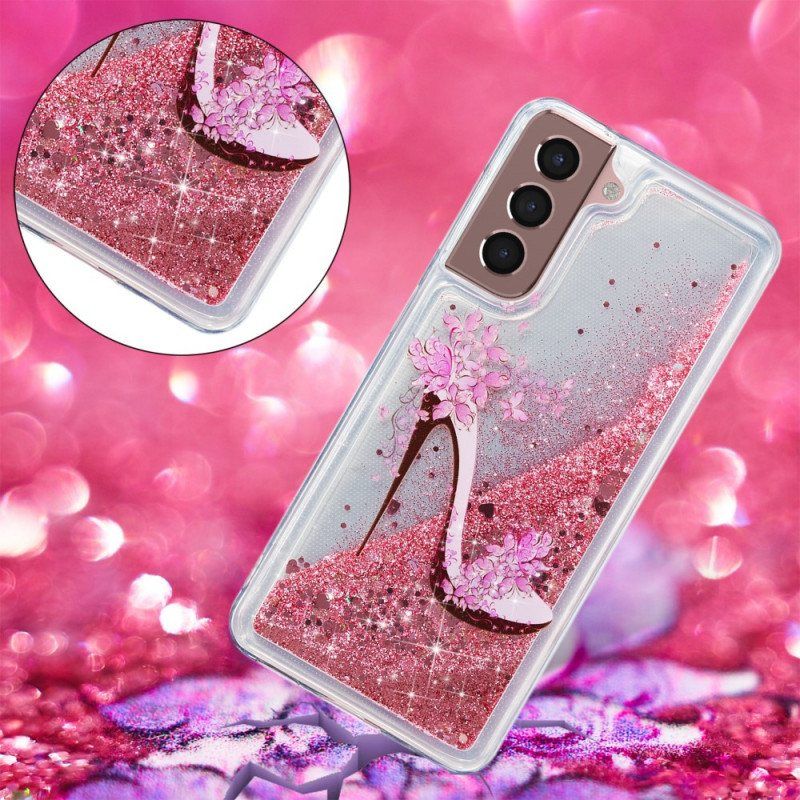 Deksel Til Samsung Galaxy S22 5G Glitter Pumpe