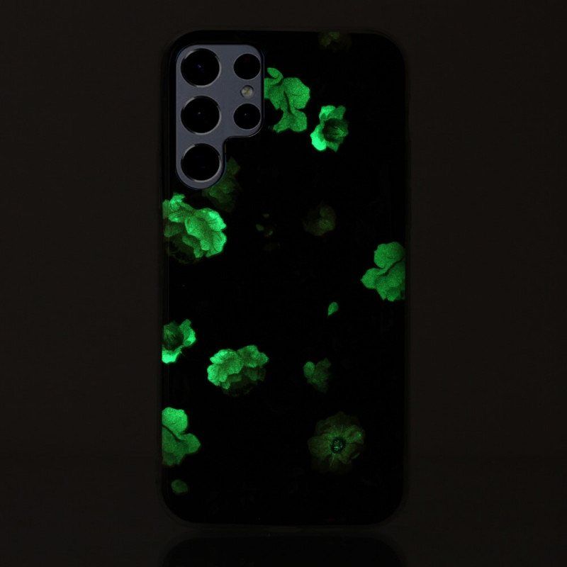 Deksel Til Samsung Galaxy S22 Ultra 5G Fluorescerende Liberty-blomster