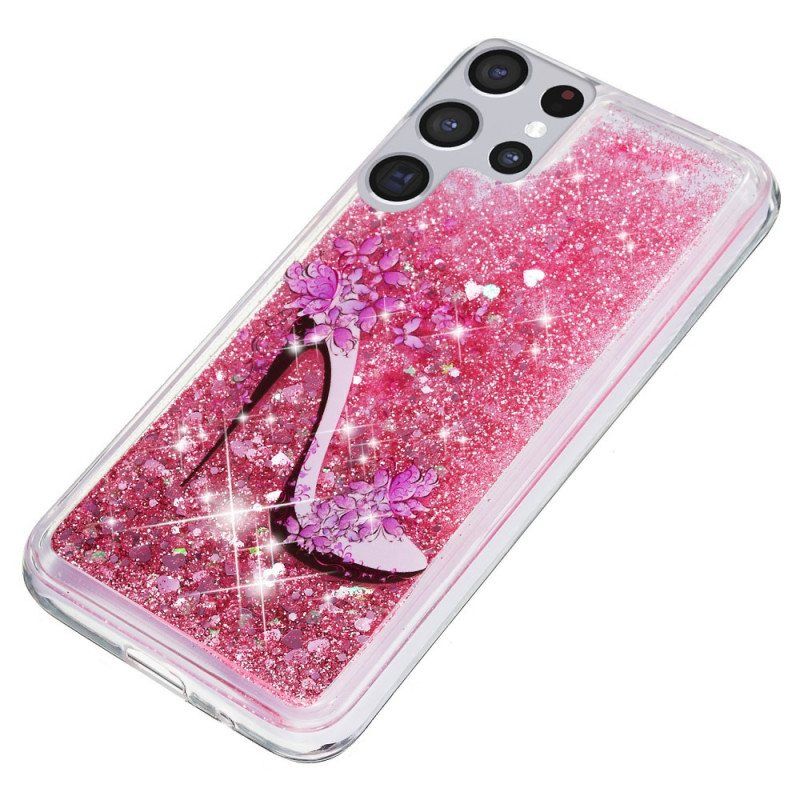 Deksel Til Samsung Galaxy S22 Ultra 5G Glitter Pumpe