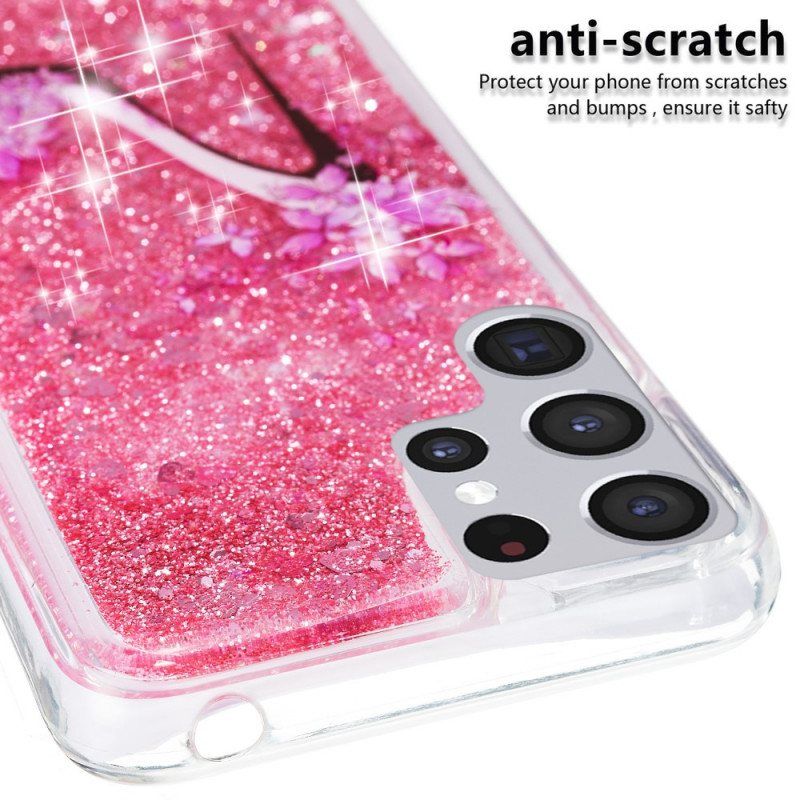 Deksel Til Samsung Galaxy S22 Ultra 5G Glitter Pumpe