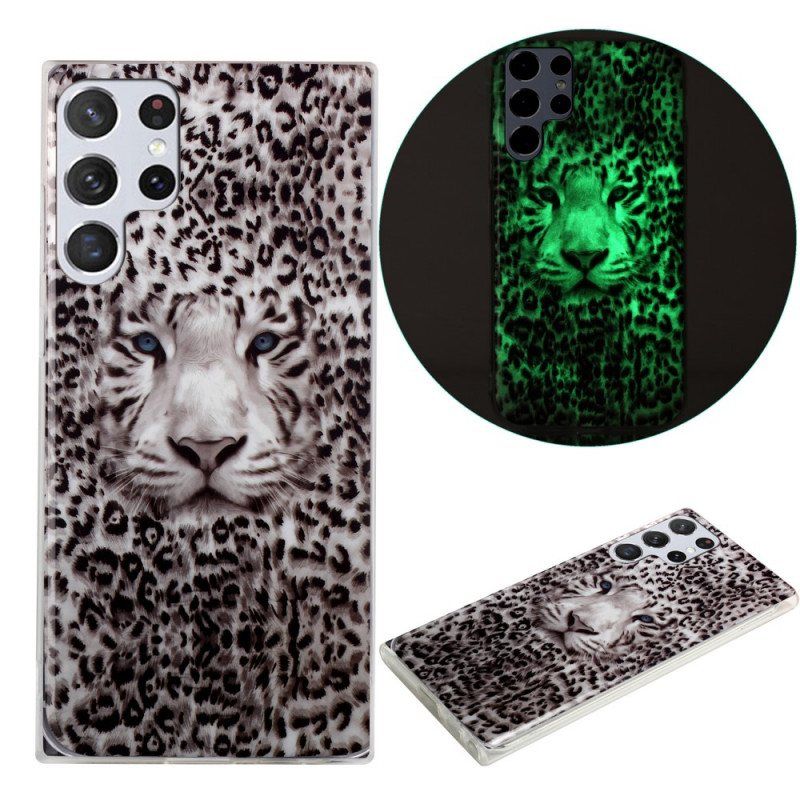 Deksel Til Samsung Galaxy S22 Ultra 5G Leopard Fluorescerende