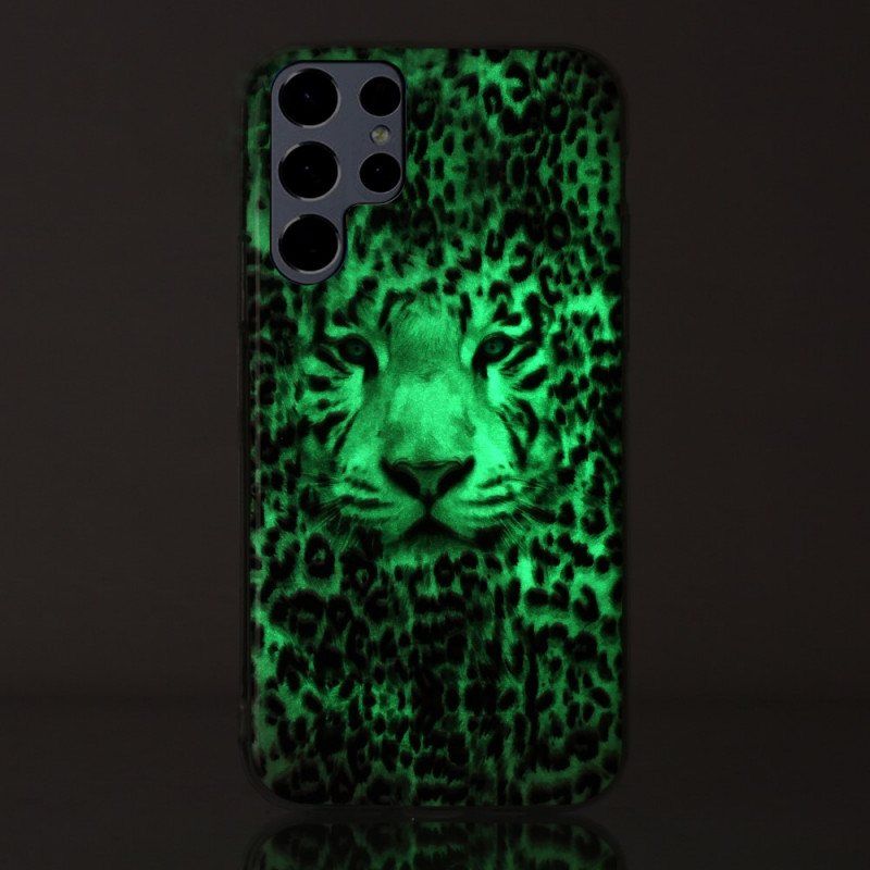 Deksel Til Samsung Galaxy S22 Ultra 5G Leopard Fluorescerende