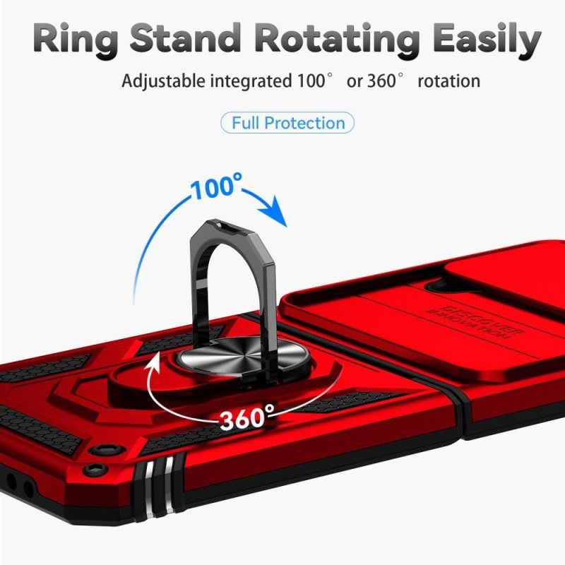 Deksel Til Samsung Galaxy Z Flip 4 Folio Deksel Premium Ring / Linsedeksel