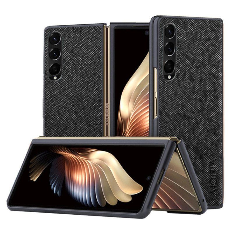 Deksel Til Samsung Galaxy Z Fold 4 Aioria Vevd Tekstur I Kunstskinn