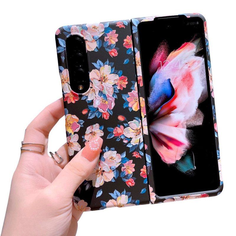 Deksel Til Samsung Galaxy Z Fold 4 Blomster Bakgrunn