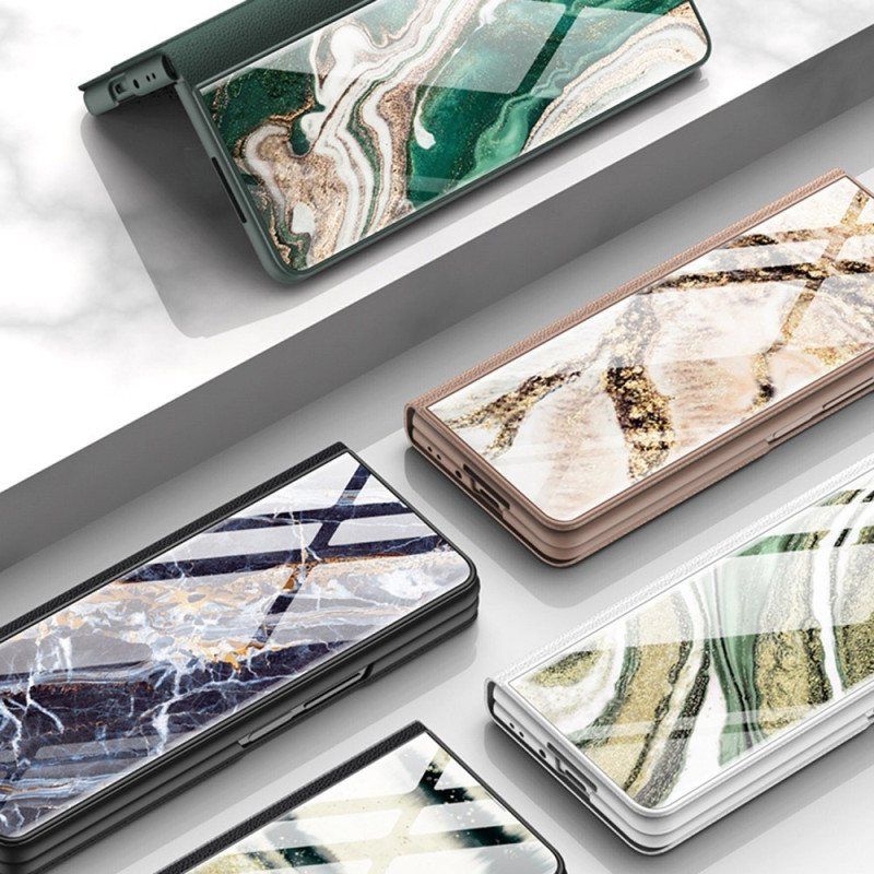 Deksel Til Samsung Galaxy Z Fold 4 Gkk Marble Waves