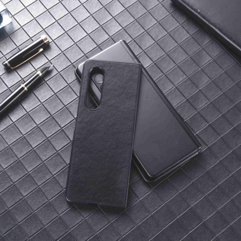 Deksel Til Samsung Galaxy Z Fold 4 Tekstur Av Nylon I Kunstskinn