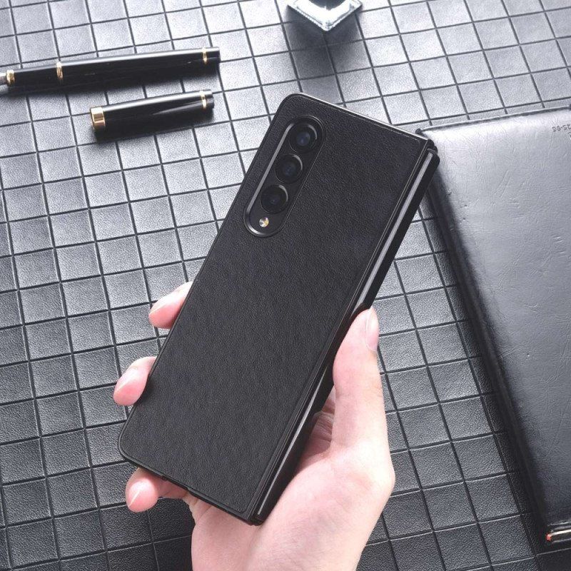 Deksel Til Samsung Galaxy Z Fold 4 Tekstur Av Nylon I Kunstskinn