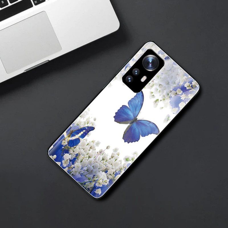 Deksel Til Xiaomi 12 Pro Royal Butterflies Herdet Glass