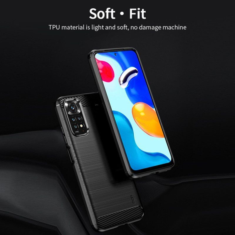 Deksel Til Xiaomi Redmi Note 11 / 11S Mofi Børstet Karbonfiber